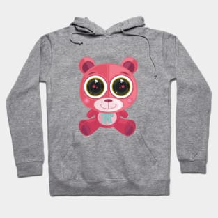 Teddy Bear - Star Eye Pink Hoodie